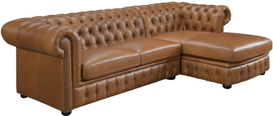 Linea sofa hoekbank chesterfield brenton 100% buffelleer hoek rechts vintage caramel l 274 cm x h 82 cm x d 166 cm g2kqn6wmvabr wqvj7j